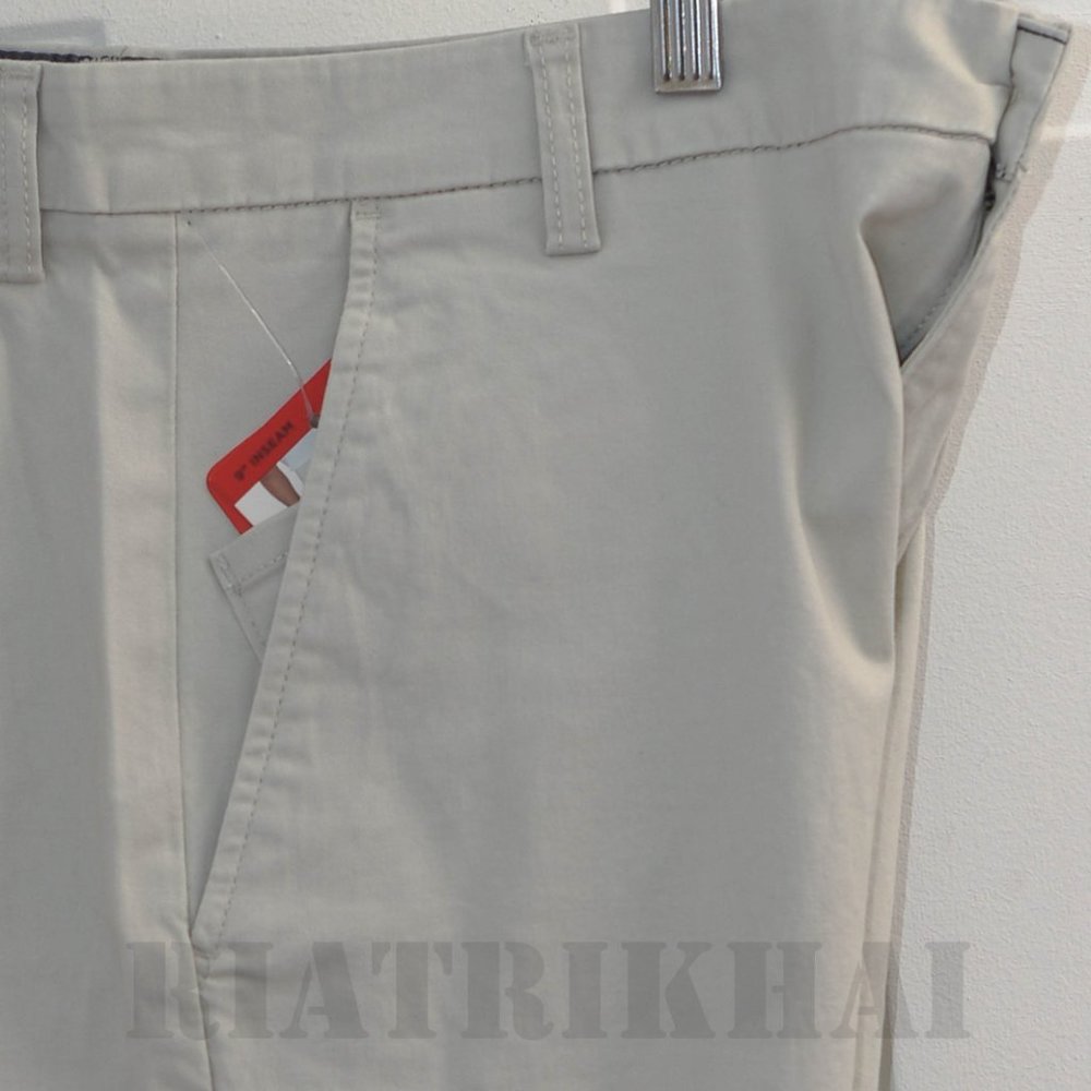 Tan NWT Mens Flat-Front Chino Shorts Chaps - Picture 9 of 9